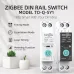 TO-Q-SY1-ZT Zigbe Din Rail Switch 32A-63A TUYA Smart Life APP & Voice Remote Control with Timing/Countdown Mode with Alexa Google Assistant No Metering