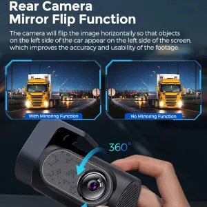 AZDOME M550 Pro Car Dash Cam 3 Channel 4K 5.8Ghz WiFi Front Cabin 1080P Rear DVR Cam GPS Night Vision Free 64G TF Card