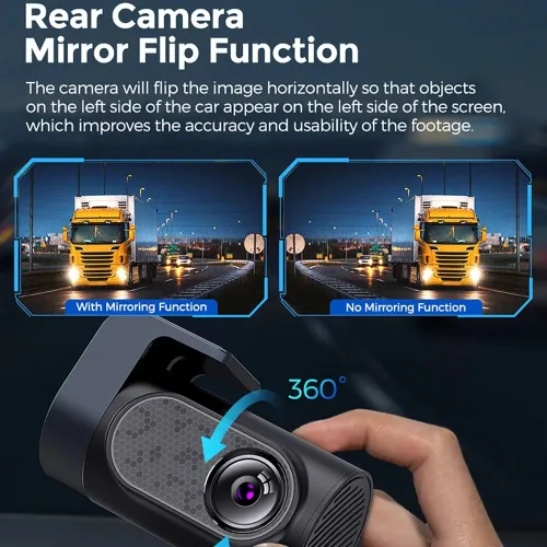 AZDOME M550 Pro Car Dash Cam 3 Channel 4K 5.8Ghz WiFi Front Cabin 1080P Rear DVR Cam GPS Night Vision Free 64G TF Card
