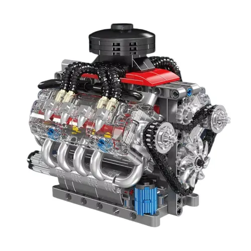 Mould King 10171 LSX454 Motorized V8 Engine Model DIY Assembly Kit Motorized Building Blocks 487PCS Excellent STEAM Science Education Discovery Toys Children Gifts