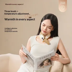 TENGOO Winter Hot Compress Heated Scarf USB Charging Intelligent Digital Display Temperature Control Warm Neck Cover for Women Men