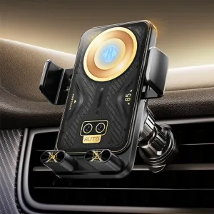 X18 15W Wireless Charging Car Phone Holder Infrared Sensing Automatic Opening and Closing 90 Rotation AI Smart Chip Fast Charging Holder Car Phone Holder