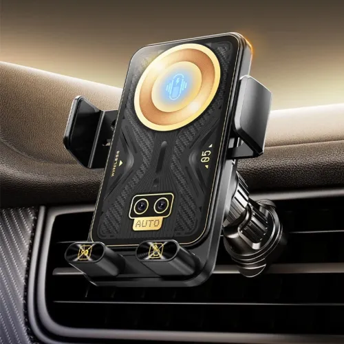 X18 15W Wireless Charging Car Phone Holder Infrared Sensing Automatic Opening and Closing 90 Rotation AI Smart Chip Fast Charging Holder Car Phone Holder