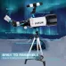 LUXUN Telescope for Astronomy Beginners Kids Adults, 70mm Aperture 400mm Astronomical Refracting Portable Telescope - Travel Telescope with Phone Adapter Wireless bluetooth