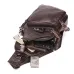 BULLCAPTAIN Men Multi-Pocket Leather Chest Bag Casual Sports Multifunctional Large Capacity Crossbody Shoulder Bag