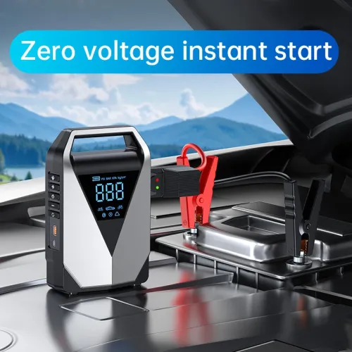 Portable 3000A 4500A Car Jump Starter Air Compressor 150PSI Tire Inflator Power Bank USB Type-C Input Emergency LED Light