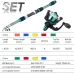 Sougayilang Spinning Fishing Rod Reel Combos 1.8M Telescopic Rod with 5.2:1 3BB Fishign Reel Max Drag 5kg Full Fishing Kit-Green