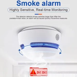 Tuya Smart WiFi Smoke Detector 85dB Alarm Photoelectric Sensor 2.4GHz Wireless Smart Life App Smoke Alarm