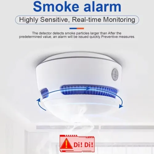 Tuya Smart WiFi Smoke Detector 85dB Alarm Photoelectric Sensor 2.4GHz Wireless Smart Life App Smoke Alarm