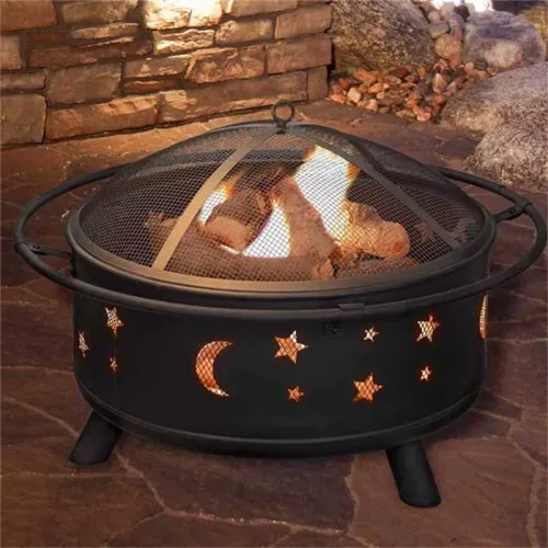 USA Direct Fireplace with Spark Screen Poker for Bonfire Patio Backyard Garden Picnic Fire Pit 30in Fire Pits for Outside Wood Burning Outdoor, 8010