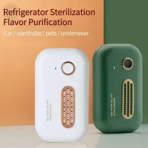 Air Purifier Mini Refrigerator Deodorizer USB Rechargeable 1200mAh Battery 2 Speed Multi-Functional Sterilization for Efficient Odor Removal and Freshness