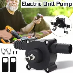 Drill Powered Liquid Transfer Pump Self Priming Compact Portable Lightweight Water Oil Diesel Pump High Efficiency Handheld Electric Drill Pump for Gardening Pool Aquarium Car Washing