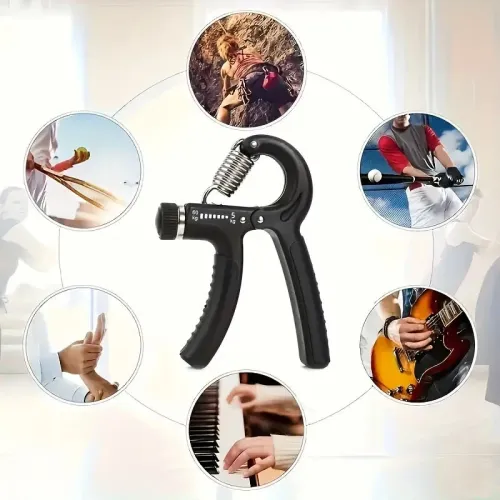 KALOA1Set 5-60kg Adjustable Hand Gripper Strengthener Wrist Exerciser Forearm Ring Grips Finger Stretcher Workout Fitness Massage