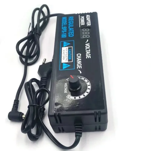 Adjustable Voltage Adapter 3-24V5A 120W Clear Display Screen High Efficiency 100-240V AC Input Premium 22-Wire Cable Ideal Power Solution for Various Devices Selectable Plug Type