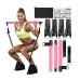 KALOAPortable Yoga Pilates Bar Stick with Resistance Band Home Gym Muscle Toning Bar Fitness Stretching Sports Body Workout Exercise