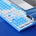 YINDIAO K600 104 Keys Wired Gaming Keyboard Punk Design Mechanical Feeling Keycaps RGB Light USB E-sports Gamer Keyboard for PC Computer Laptop