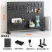 Portable Pegboard Organization Kit Multi Purpose Plastic Storage Board 90cm x 42cm Moisture Resistant Tool Free Assembly Adjustable Hooks and Trays Modular Design