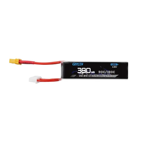 GEPRC 22.8V 380mAh 90/180C 6S HV 3.8V/4.35V LiPo Battery XT30 Plug for 2-3 Inch FPV Racing Drone