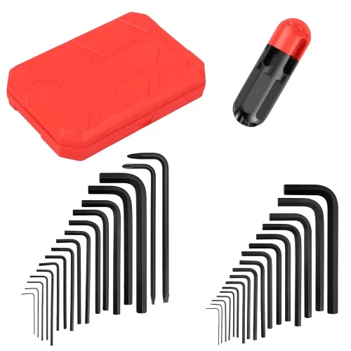 Heat-Treated Steel Allen Wrench Set 31-Piece SAE and Metric Hex Keys Black-Oxide Finish Torque Handle High Leverage Long and Short Keys Easy Organization