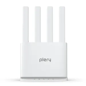 PLERY R605 4G LTE WiFi Router with Nano SIM Card Slot 300Mbps 4 External Antennas Booster 2.4G WiFi6 Repeater Long Range WiFi Extender