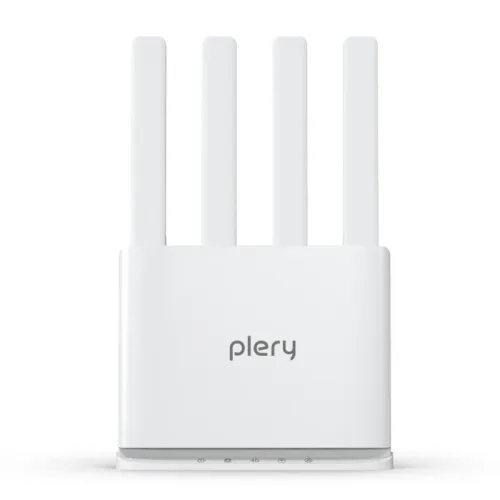 PLERY R605 4G LTE WiFi Router with Nano SIM Card Slot 300Mbps 4 External Antennas Booster 2.4G WiFi6 Repeater Long Range WiFi Extender
