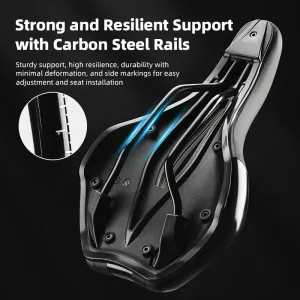 ROCKBROSoft Bicycle Saddle Bike Soft Comfortable Competition Riding Hollow Seat Cushion for Cycling