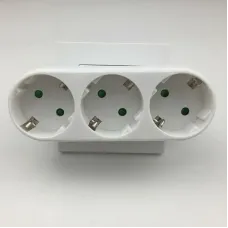 Universal One to Three EU German Standard Conversion Socket Plug Smart Travelling Conversion Power Plug Socket