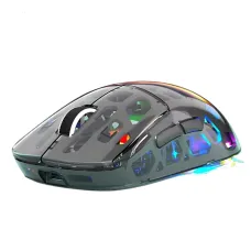 K-Snake BM560 Tri-Mode Wireless Mouse 3600DPI 83g Lightweight RGB Transparent Shell 600mAh Rechargeable Battery Bluetooth 2.4G Wired Esports Gaming Mice