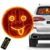 Car LED Fun Expression Gesture Palm Light Smile Face Light Rear Window Multi-Function Warning Car Interesting Expression Remote Control LED Lighting