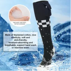 TENGOO Electric Heated Socks For Men Women Heat Cotton Socks Power Winter Warm Long Socks Foot Warmers For Cold Weather Camping Skiing Hiking Cycling