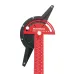 ENJOYWOOD Aluminum Alloy 300mm Angle Positioning T Square Posi Lock Ruler Woodworking Edge Ruler Angle Measure Ruler Scriber Carpentry Tool