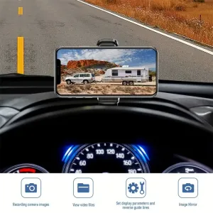 9600mAh Solar Lithium Battery WiFi Wireless Backup Camera System Real Time Monitoring Wireless Backup Camera Bus Van Truck RV