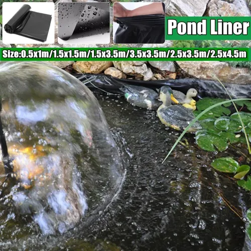 HDPE PVC Garden Fish Pond Liner Anti-Seepage Waterproof Heavy Duty Membrane Reinforced Landscaping Furniture Dust Cover