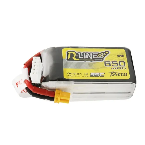 Tattu R-Line 4S 14.8V 650mAh 95C 4S1P Lipo Battery XT30 Plug for GEPRC Tern LR40 FPV Racing Drone