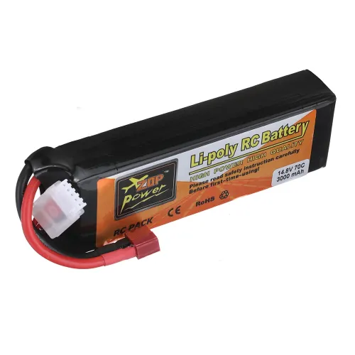ZOP Power 14.8V 3000mAh 70C 4S LiPo Battery T Plug for RC Car