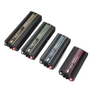 AUTSOME 12V to 220V Converter Pure Sine Wave Power Inverter Car Solar Dual USB Charger With LED Display