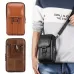 Men's Genuine Leather Mobile Phone Waist Bag Outdoor Work Key Chain Wear Belt Hanging Fanny Pack Portable Sport Hiking Small Crossbody Bag