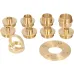 11 PCS Brass Router Template Bushing Guide Set Fit Any Router Sub-base of the Porter Electric cable style Precise Enduring and Easy to Store