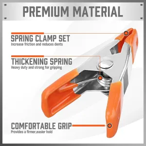 6PCS 6-Inch Spring Clamps Heavy Duty Spring Metal Spring Clamps Clips 2.5-Inch Jaw Opening for Woodworking Carpentry Home Decoration Industrial Production