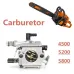 General Replacement Carburetor for Chinese Gasoline Chainsaw 43F 45F 45cc 52cc 58cc
