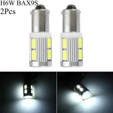 12V 2PCS High Brightness Width Indicator Light Bulb BAX9S H6W 10 SMD White Light LED Car Side Light for BMW 3 Series F30 F31