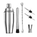 6PCS Stainless Steel Cocktail Shaker Set Professional Martini Drink Mixer Tool Set for Home Bar Party