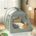 Green Dinosaur Tent with Storage Bag, Children's Play Tent with Window Gift, Portable and Quick-opening Design, For Family Parties, Camping Trips