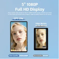 SHIMBOL CP5 Lite 5" Vlog Selfie Phone Monitor Screen 1080P FHD Phone Rear Camera Selfie Monitor for iPhone 16 15 for SAMSUNG for HUAWEI