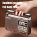 SANSUI E35 Radio Portable Digital Retro Speaker HiFi Bass Music Player with LED Flashlight FM AM SW Full Band Support USB TF Card Playback Radios