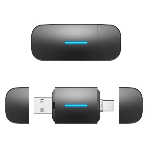 RHYTHM Wireless Carplay Android Auto 2In1 Smart Dongle Adapter 5GWIFI BT5.2 For 99% OEM Car Comes With USB & TYPE-C Interfaces