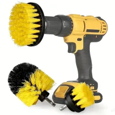3PCS Drill Brush Set Power Scrubber Wash Cleaning Brushes Tool Kit Clean All Purpose Drill Brush For Grout Floor Tub Shower Tile Bathroom Kitchen Surface