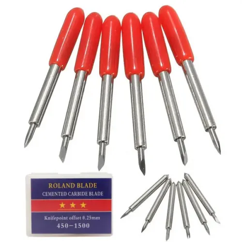 6pcs 45 Degree 23x2mm Cutting Plotter Blades Bit for Roland Vinyl Cutter Holder