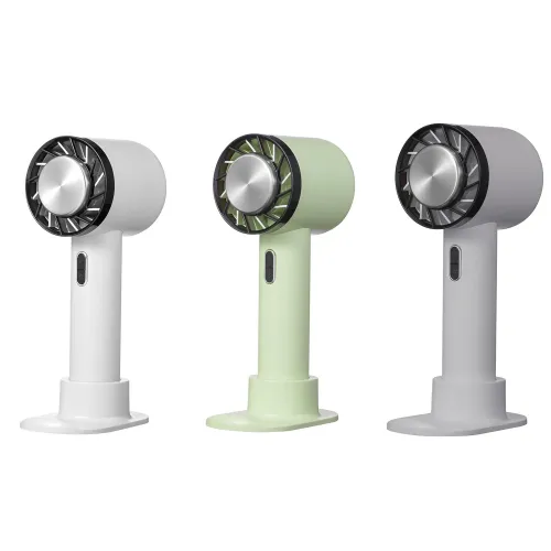 Portable Mini Handheld Ice Compress Fan USB Rechargeable 2200mAh Battery 3 Speed Settings Lightweight for Home Office Travel Outdoor