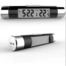Car Air Outlet Thermometer Time Display High Precision Electronic Digital Car Clock LED Thermometer with Back Luminous
